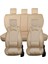 ford Focus 4 Lüx Deri Oto Koltuk Kılıfı 5'li Set Tam Takım Cross Bej 2