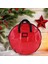 Noel Çelenk Saklama Çantası 23.62INCH Garland Tatil Konteyneri Kolları ve Şeffaf Kart Yuvası Kırmızı (Yurt Dışından) 3