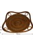Yuvarlak Rattan Tepsi Kolları ile Çay Ekmek Servis Sepeti Dokuma Depolama Tepsisi Ev Dekorasyon, 2 Adet (Yurt Dışından) 2