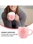 Pembe Seramik Bardak Seti Sevimli Çay Fincanı Kumtaşın Kahve Fincanı Kupa Çay Fincanı Kahve Fincanı Doğum Günü Hediyesi Seramik Kapaklı Kaşık 400 ml (Yurt Dışından) 2