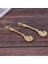 16 Paket Vintage Desen Kahve Kaşıkları, Espresso, Çay, Tatlı, Çeşniler Için 4.5 Inç Demitasse Vintage Kaşık (Altın) (Yurt Dışından) 4