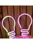 LED Neon Burcu Gece Lambası Sanat Dekoratif Işıklar Plastik Duvar Lambası Çocuklar Için Bebek Odası Tatil Aydınlatma Noel Partisi -Pembe (Yurt Dışından) 2