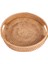 Rattan El Dokuma Yuvarlak Yüksek Duvar Ayırma Tepsisi Kahvaltı, Içecek, Atıştırmalık Için Kulplu Gıda Saklama Plakası (S-30CM) (Yurt Dışından) 1