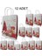 Saplı Kraft Yılbaşı Hediye Çantası Poşeti 33X26X12 cm 12 Adet Model 2 2