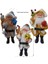 3 Adet Plastik Üzerine Elbiseli Noel Baba Maskotu 20 cm 1