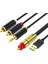Dijital Analog Ses Dönüştürme Kablosu 2rca + 3.5mm Jack Stereo Ses Kablosu Hdtv, Dvd, Kulaklık (4.9 Feet) (Yurt Dışından) 5