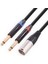 Çift 6.35MM 1/4 Xlr Erkek Y Splitter Kablosu, 3pin Xlr Erkek Çift 6.35MM Fiş Ses Mikrofon Kablosu, 3.3 Feet/1 Metre (Yurt Dışından) 2