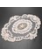 Avrupa Oval Işlemeli Dantel Kumaş Şeffaf Placemat Coaster Mat Mobilya Örtüsü Kumaş Bej (Yurt Dışından) 2