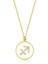 Jewelry 14 Ayar Altın Beyaz Mineli Yay Burcu Kolye KRS-N127-14GNZ 1
