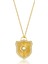 Jewelry 14 Ayar Altın Taşlı Rozet Kolye KRS-N139-14GNZ 1