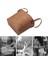 Doğal Yuvarlak Hasır Sepetli Kova El Yapımı Tutacaklı Turuncu 33X21X26CM (Yurt Dışından) 2