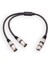 3 Pin Xlr Dişi - Çift Xlr Erkek Y Ayırıcı Kablo, Xlr Ayırıcı Kablo, Mikrofon Ayırıcı Kablosu Ses Adaptörü, 50CM, A (Yurt Dışından) 3