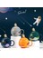 Çocuklar Seramik Kupalar 420 ml Gezegen Hediye Drinkware Uzay Yürüyüşü Sevimli Su Çay Kapaklı Bardak Astronot Kahve Kupa-3 (Yurt Dışından) 1