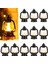 24 Adet Siyah Elektronik Mum Fener Işığı Alevsiz LED Gaz Lambası Mini Mum Işığı Asılı Fener Noel (Yurt Dışından) 3