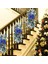 Akülü Ön Aydınlatmalı Merdiven Noel, Ön Kapı Için Noel Çelenkleri, Kapalı Açık Mavi Için Asılı Süsler (Yurt Dışından) 3