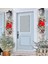 Akülü Ön Aydınlatmalı Merdiven Noel, Ön Kapı Için Noel Çelenkleri, Kapalı Açık Kırmızı Için Asılı Süsler (Yurt Dışından) 2