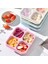 Atıştırmalık Kapları Yeniden Kullanılabilir 4 Bölünmüş Bölmeli Bento Snack Box Atıştırmalıklar, Meyveler, Kuruyemişler, Şekerler Içeren Yemek Hazırlama Kapları (Yurt Dışından) 4