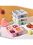 Atıştırmalık Kapları Yeniden Kullanılabilir 4 Bölünmüş Bölmeli Bento Snack Box Atıştırmalıklar, Meyveler, Kuruyemişler, Şekerler Içeren Yemek Hazırlama Kapları (Yurt Dışından) 5