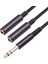 6.35 mm Erkek 2 6.35 mm Dişi Ses Adaptör Kablosu 1/4 6.35MM Fiş Çift 6.35MM Y Splitter Stereo Ses Kablosu (Yurt Dışından) 3