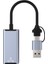 Çift Başlı USB Tip C Ethernet Adaptörü Ağ Kartı USB Tip-C'den RJ45'E 1000 Mbps Ağ Adaptörü Masaüstü Dizüstü Bilgisayar Için (Yurt Dışından) 5