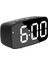 Akıllı Dijital Çalar Saat Başucu, Beyaz LED Seyahat USB Masa Saati, Yatak Odası Için 12/24H Tarih Sıcaklık Erteleme Ile, Siyah (Yurt Dışından) 1