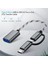 2'si 1 Arada USB Otg Kablo Tip-C / Mikro Usb'den USB 3.0'a Adaptör Örgülü Android Telefon Için Tasarlanmış Veri Aktarım Kablosu (Gri) (Yurt Dışından) 4