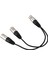 Yeni 3 Pinli Xlr Dişi Jakı - Çift 2 Erkek Fiş Y Splıtter Kablo Adaptörü 1 Ft Kablo (Yurt Dışından) 2