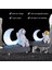 Astronot Kablosuz Bluetooth Hoparlör LED Işıklı Ay Işığı Akıllı Başucu Gece Lambası Doğum Günü Hediyesi Süs-Altın (Yurt Dışından) 3