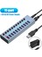 11 Bağlantı Noktalı Usb3.0 Ayırıcı Bilgisayar Genişletici USB Hub 2.4A Hızlı Şarj Bağlantı Noktası Harici 12V Güç Kaynağı - Abd Tak (Yurt Dışından) 5