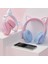LED Flaş Işık Kulaklık Sevimli Kediler Kulaklar Kablosuz Kulaklık Mic ile Çocuk Kız Stereo Müzik Kulaklıklar Tws Bluetooth 5.0 B (Yurt Dışından) 5