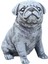 Pug Yavrusu Reçine Heykeli Çim Heykel Yüksek Öykünme Gerçekçi (Yurt Dışından) 1