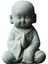 Mini Keşiş Heykelcik Buda Heykeli Icı Meditasyon Çayevi Oturmak (Yurt Dışından) 1