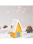 Noel Minyatür Süs Evi Figürler Yapı Reçine Heykeli Sarı 2.2x2.5x5.1 cm (Yurt Dışından) 3