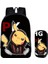 3D Anime Okul Çantası 2 Parça Set Büyük Kapasiteli Sırt Çantası Pokémon Okul Çantası Kalem Kutusu (Yurt Dışından) 1