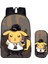 3D Anime Okul Çantası 2 Parça Set Büyük Kapasiteli Sırt Çantası Pokémon Okul Çantası Kalem Kutusu (Yurt Dışından) 1