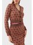 Regular Fit Düğmeli V Yaka Uzun Kollu Logo Desenli Crop Hırka Kadın Hırka 101563 A112 Cz3 1