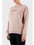 % 100 Pamuk Parlak Taş Logolu Bisiklet Yaka Regular Fit Kadın Sweatshirt 101607 A12I D46 3