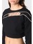 Pamuklu Elmas Logo Işlemeli Regular Fit Uzun Kollu Crop Sweat Bayan Sweat 101608 A12I Z99 3