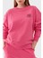 % 100 Pamuk Bisiklet Yaka Oversize Kadın Sweatshirt 101831 A162 N17 1