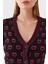Regular Fit Düğmeli V Yaka Uzun Kollu Logo Desenli Crop Hırka Kadın Hırka 101563 A112 Zw1 4