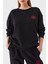 % 100 Pamuk Bisiklet Yaka Oversize Kadın Sweatshirt 101831 A162 Z99 4