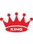 King Yazılı Kral Tacı Oto Sticker Kırmızı 21*13 cm 001 1