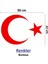 Kırmızı Türk Bayrağı Oto Kaput-Far Sticker 30 cm 001 2
