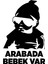 Arabada Bebek Var Oto Arka Cam Sticker Siyah 24*16 cm 001 1