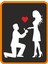 Kalpli Sevgiliye Teklif Oto Sticker Beyaz 24*20 cm 001 1