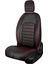 Jeep Comander Uyumlu Lüks Deri Oto Koltuk Kılıfı Ön/arka 5li Set Original Siyah-Kırmızı 5
