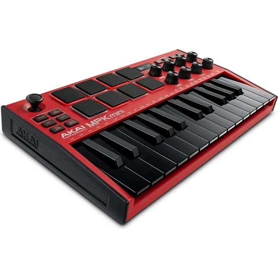Akai Pro Fessional Mpk Mini Mk3 Red - 25 Keys USB Mıdı Keyboard