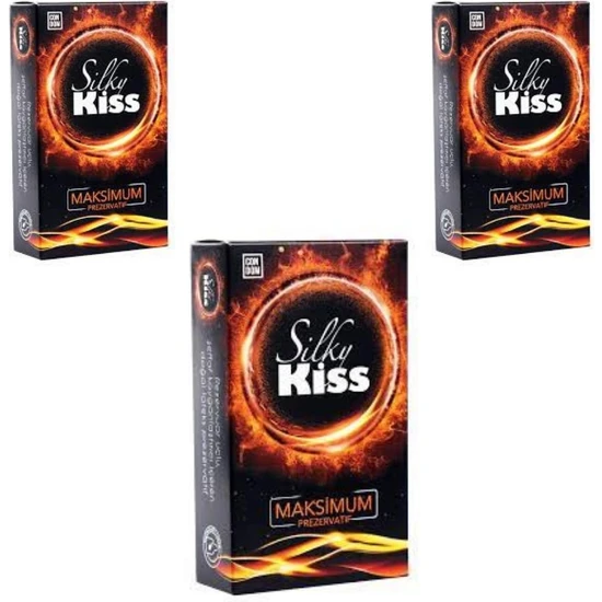 Silky Kiss - Prezervatif Maximum 12Lİ Latex Kondom - 3 Paket