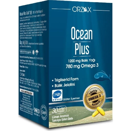 Ocean Plus 1200 mg Balık Yağı 30 Kapsül