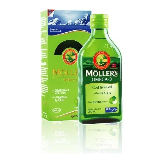 Möller's Elma Aromalı Omega-3 Balık Yağı 250 ml